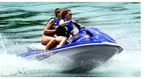 Jet Ski With Two Young Female Riders